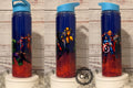 16oz Acrylic Bottle Blue/Red Lava Marvels